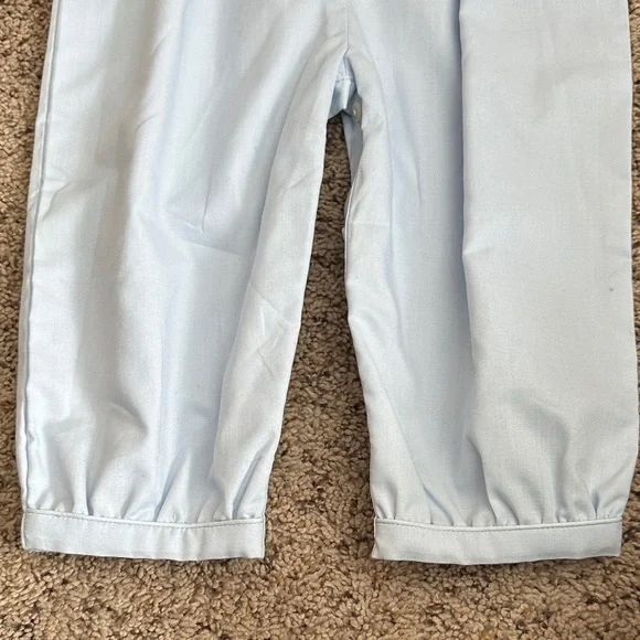 English Classic Baby Light Blue Baby One-Piece with Matching Hat - Picture 5 of 6